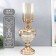 Summary Metal, glass for 1 candle "Elegant Cup" gold 42x17x17 cm
