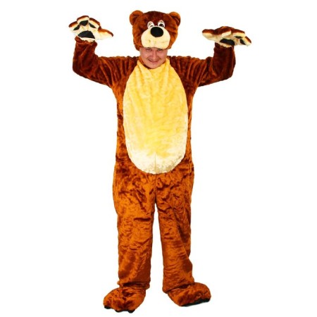 Carnival costume "Brown Bear", overalls, hat, p. 50-52, height 180 cm, Mix colors-2