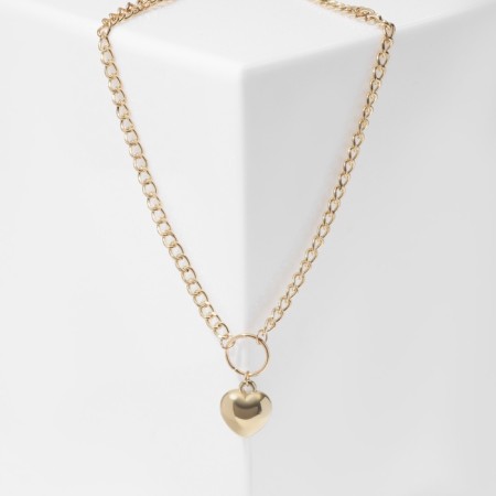 Piece "chain" heart gloss, color gold, 44 cm-1