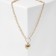Piece "chain" heart gloss, color gold, 44 cm