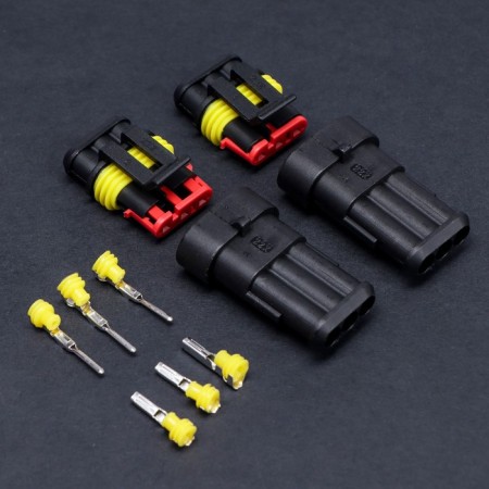 Car connector, hermetic plug-grin dj7031-1.5-11/21 3 contacts, set 2 pcs