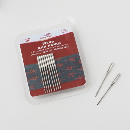 Needles for household sewing machines, for skin, No. 80, 10 pcs-1