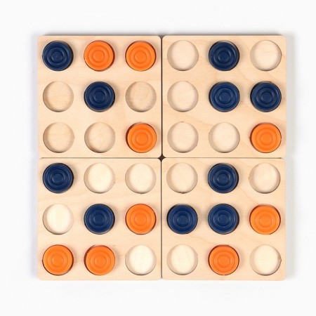 Board game, checkers "Cool five", 4 fields 12 x 12 cm, checker 2.2 x 0.7 cm-4