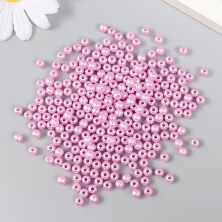 Set of beads "needlework" plastic, diameter 5 mm, 25 g, light pink-1