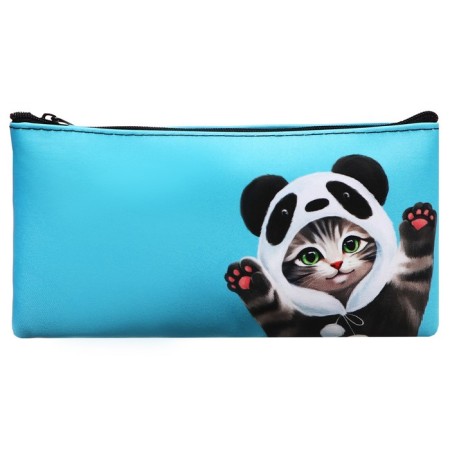 Penal soft, 1 department, 108 x 205 mm, flat, calligrata PMP 01-20 "Cat Panda"-1