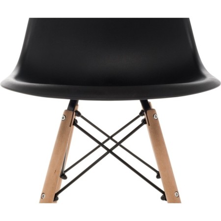 Plastic stool Eames PC-015 Array Book/Metal/Plastic, Natural/Black 46x49x83 cm-6