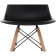 Plastic stool Eames PC-015 Array Book/Metal/Plastic, Natural/Black 46x49x83 cm
