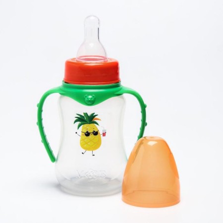 A bottle of feeding "Pineapple", classic throat, from 0 months, 150 ml., Fallen, with handles-3
