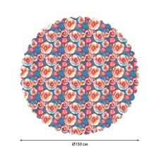 Скатерть на стол «Яркие цветы», круглая, сатен, d = 150 см