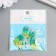 Decor for creativity plastic "Yellow fish with a green-blue tail" with gold 2.5x3 cm