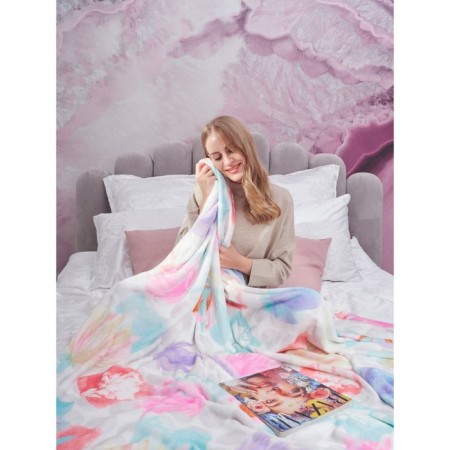 Aquarelle blanket, size 200x220 cm, multicolor color-2