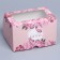 Capcake box, confectionery packaging with a window, 2 cells, "flowers", 16 x 10 x 10 cm