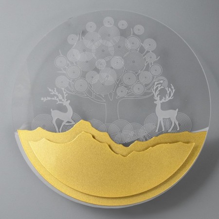 Bra "tree" LED 20W 4000k gold 24x24x4 cm