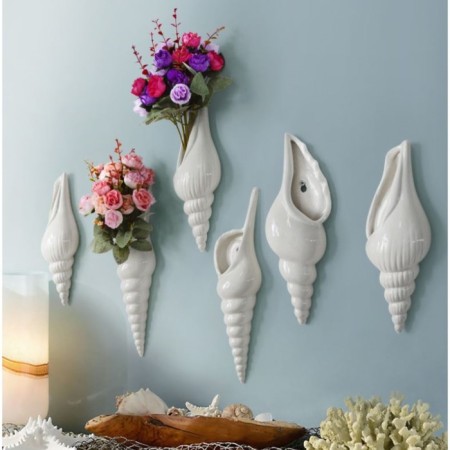Nastennaya decor "shell" 25 x 8.7 cm, white-1