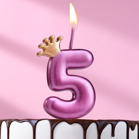Candle for the Crown cake, number "5", 5.5 cm, on a skewer