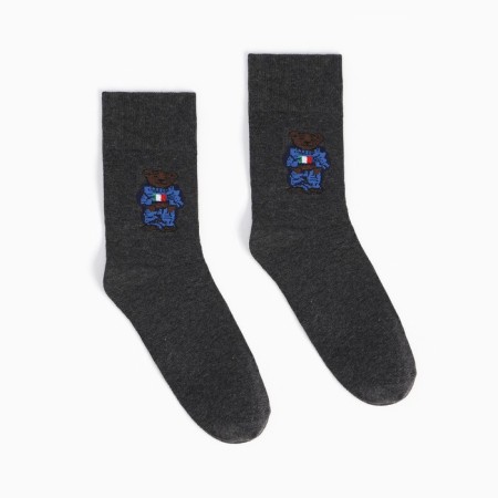 Male socks, gray/bear, size 44-45-1