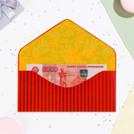 The envelope "Happy Birthday!" Cutting, congregation, embossing, red flowers-1