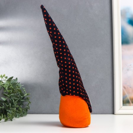 Interior doll "Gnome with a spider in a hood in peas" 40x9x7 cm-4