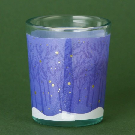 New Year's candle in a glass of "Fairytale", aroma nut-2