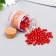 Round 6/0 beads in the bottle "red" transparent-color 20 g