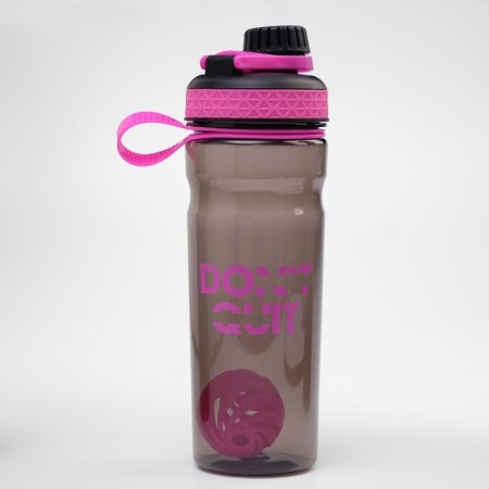 Shaker, 800 ml, series: Strong, Don`t Quit, 25 x 8 cm, lilac