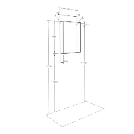 Aquaton Aston Wardrobe, 50 cm, white color-6