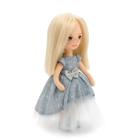 Soft doll MIA "In a blue dress", 32 cm-3