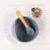 Baby plate on a suction cup, spoon, m & b, gray
