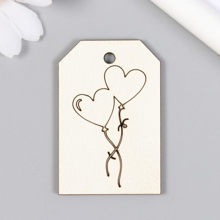 Birk "Shariki-Health" white 4x6 cm