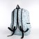 Set of School backpack from textiles on lightning, 3 pockets, pencil case, turquoise color