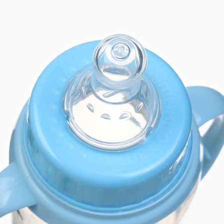 A bottle for feeding with the handles "Son", a classic throat, 150 ml., From 0 months., Blue color-5