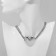The necklace "chain" is voluminous heart, 8 threads, silver color, 38 cm