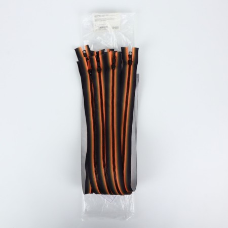 Lightning "Tractor", No. 5, detachable, automatic lock, 60 cm, orange color/black-3