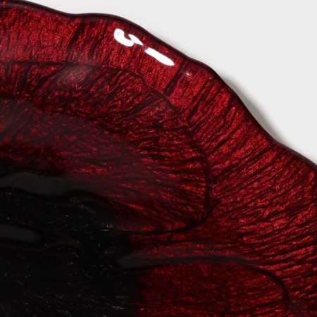Glass Serving "Flora", d = 21 cm, red color-4