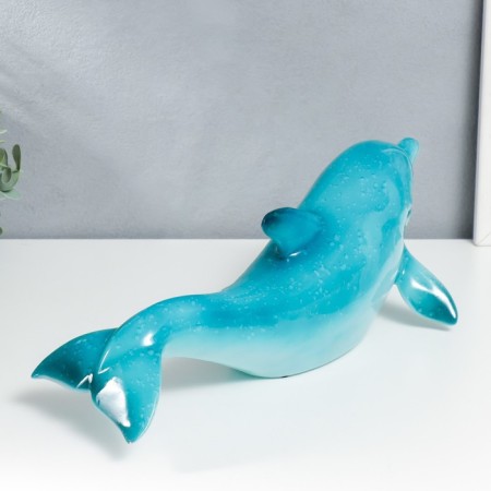 Souvenir Polystone Light "Blue Dolphin" 14x17x42.5 cm-1