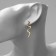 Earrings Metal "Snake" miniature, color gold