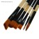 Set of brushes nylon 6 pieces: 2 round, 4 flat