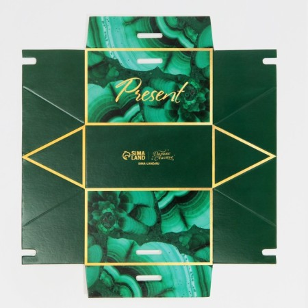 Bonbonnier box, gift packaging, “malachite”, 10 x 5.5 x 5.5 cm-5