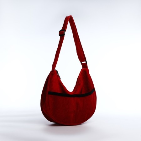 Youth bag with zipper, red color-2