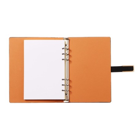 Organizer on the rings, A5 format, 90 sheets, line, with a knife, cover of the leather mix-8