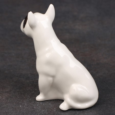 Porcelain figurine "Bulterier Black Eye", 10 cm, copyright painting-2