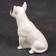 Porcelain figurine "Bulterier Black Eye", 10 cm, copyright painting