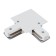 Connector L-shaped for the built-in track system Technical tra002CL-11W, 9.5x9.5x2 cm, white color