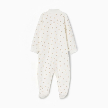 Details for children with closed legs, beige color/hearts, height 62 cm-4