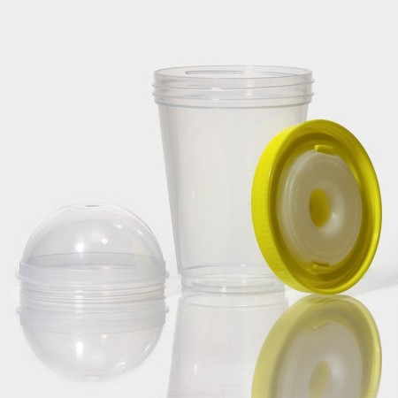A plastic glass for yogurt and muesli Dolyana, 320 ml, 9 × 9 × 15 cm-2