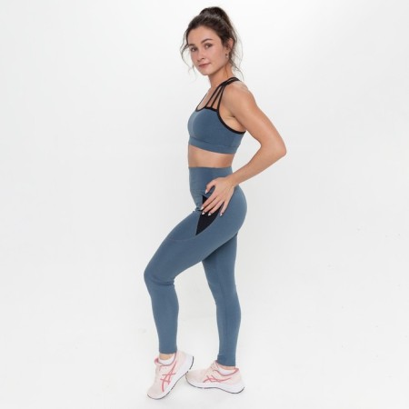 Female sports leggings, blue color, size 50 (XL)-3