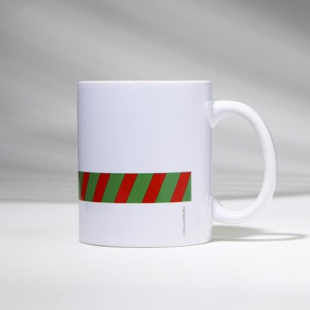 Ceramic "Snowman" mug, 320 ml, white color-1