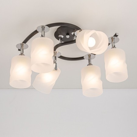 Ceiling Citilux Cutilux CL119261, 52x38x1.5 cm, 6x75W, E27, Black Color Black-10