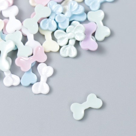 Decor for creativity Plastic "Bow" set 60 pcs matte mix 0.4x0.5 cm-2
