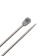 The knitting needles are straight, metal, 35 cm/2.5 mm